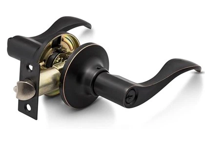 Manico della porta del bagno nero Matt con serratura